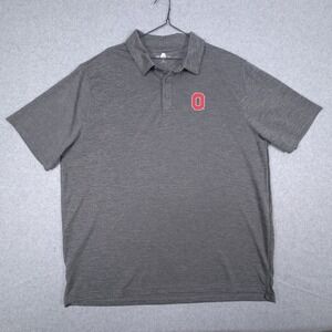 Ohio State Buckeyes Men XXL Logo Scarlet & Gray Golf Polo Shirt